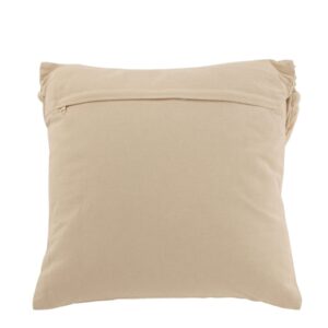 coussin en coton beige vu de dos