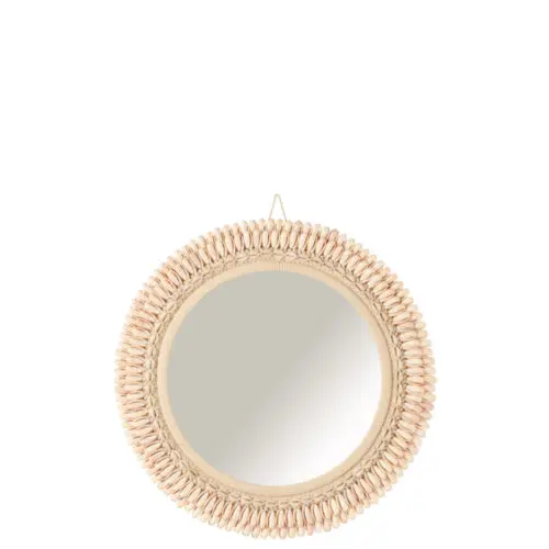 Miroir MIROIR MONA COQUILLAGE ROSE CLAIR LARGE
