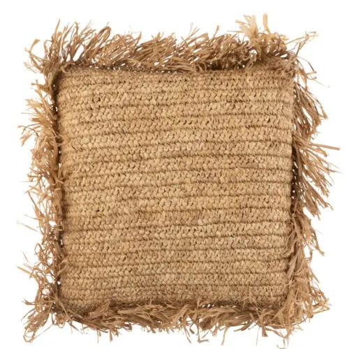 COUSSIN CARRE RAPHIA NATUREL SMALL