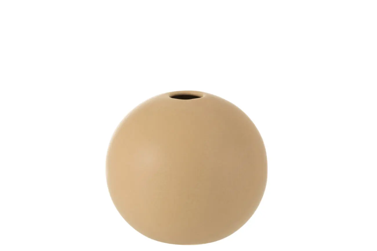 Vase boule Listi - céramique - beige - M