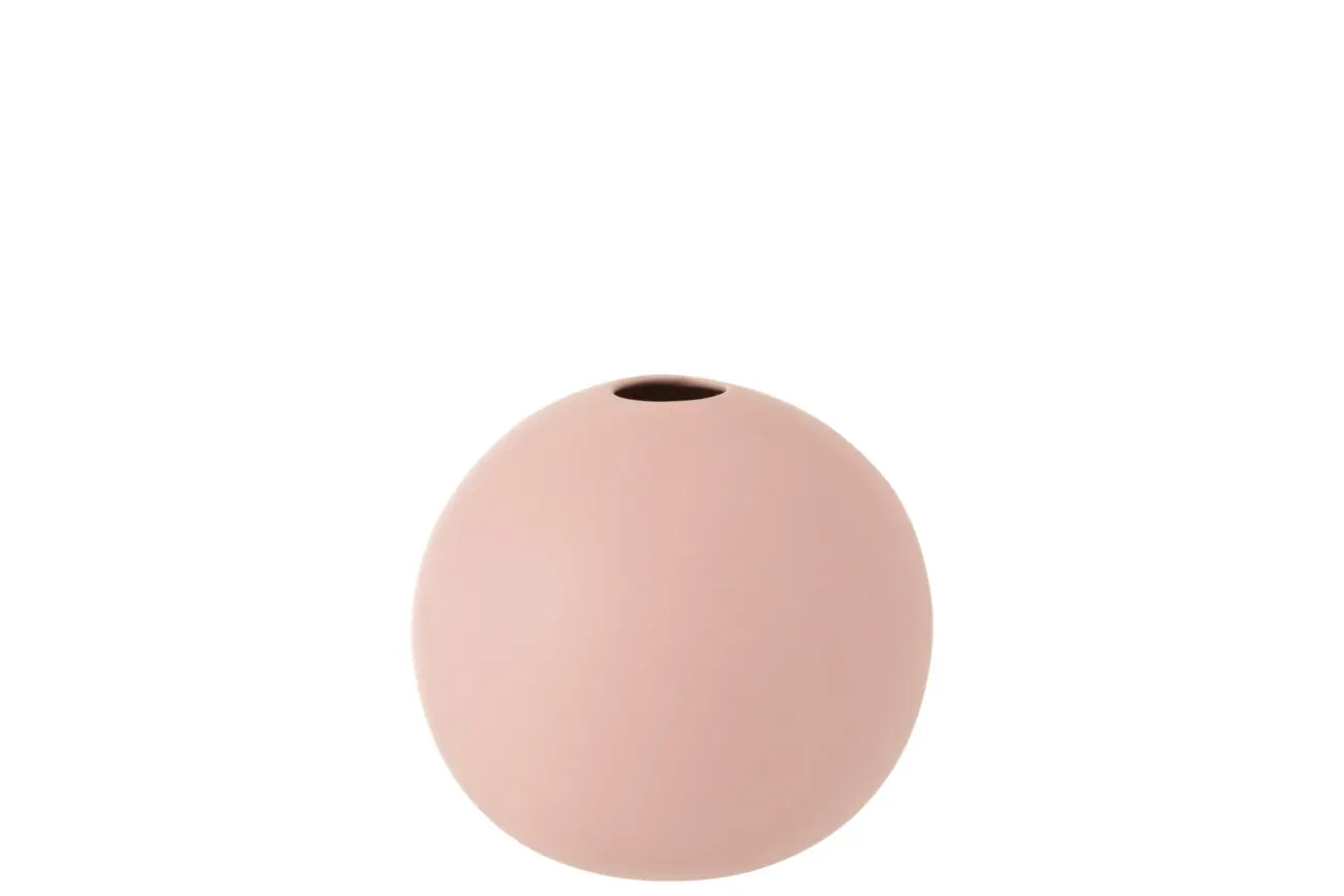 Vase boule Rosa - céramique - rose pastel - M