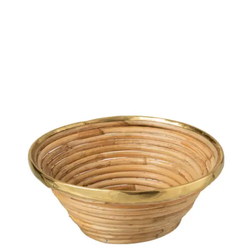 Panier rangement PANIER OR BORD ROTIN NATUREL