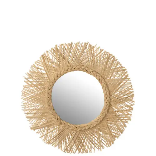 Miroir MIROIR TRESSE ROTIN NATUREL D90
