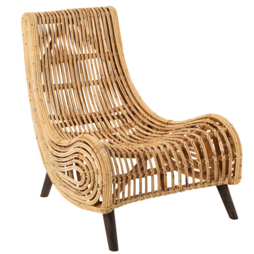 fauteuil en rotin naturel Célia J-line by Jolipa