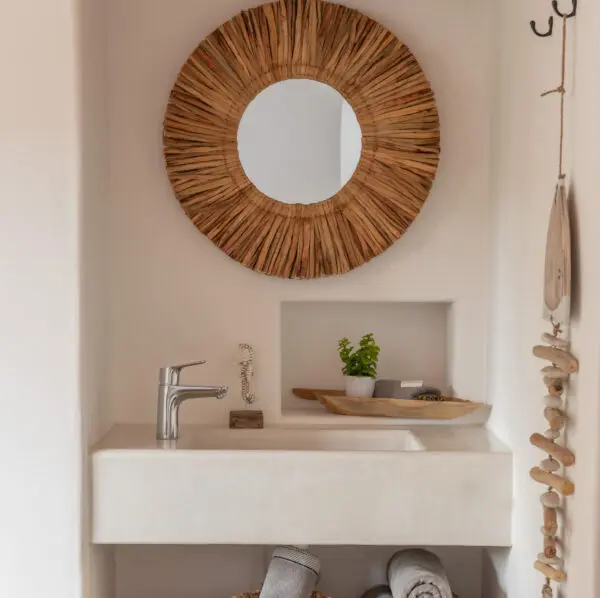 Miroir en jacynthe d'eau Maurice D64 Miroir en jacynthe d'eau Maurice D64