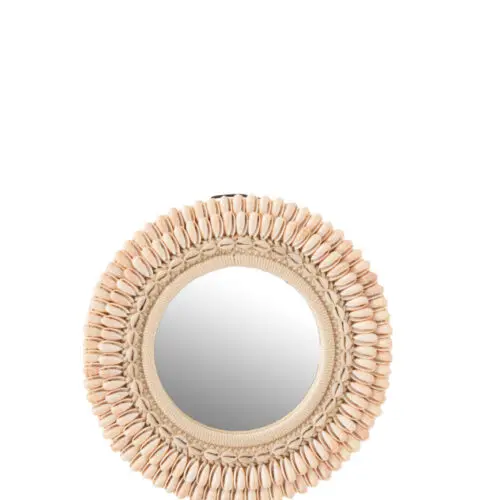 Miroir MIROIR SUR PIED MONA COQUILLAGES ROSE CLAIR LARGE