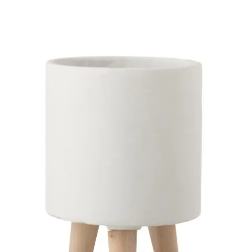 CACHE-POT SUR PIEDS CIMENT BLANC SMALL