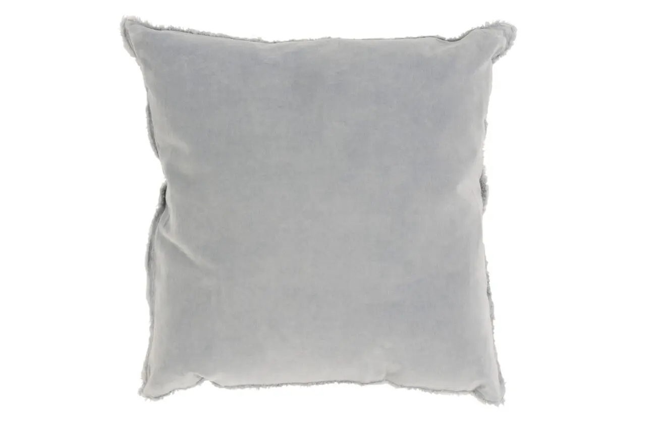 COUSSIN BORD COURT COTON/LIN BLEU CLAIR