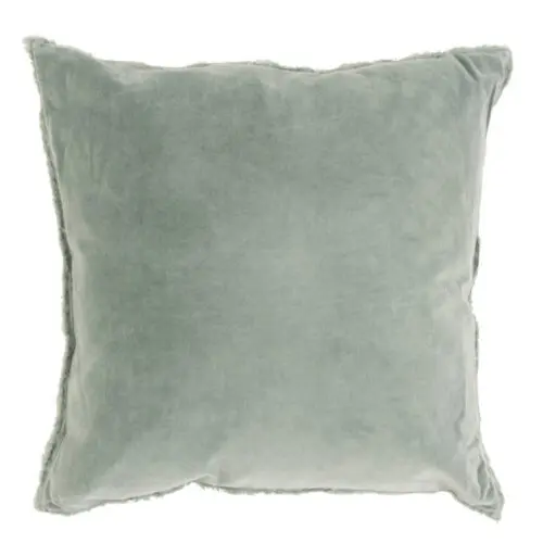 COUSSIN BORD COURT COTON/LIN BLEU/VERT