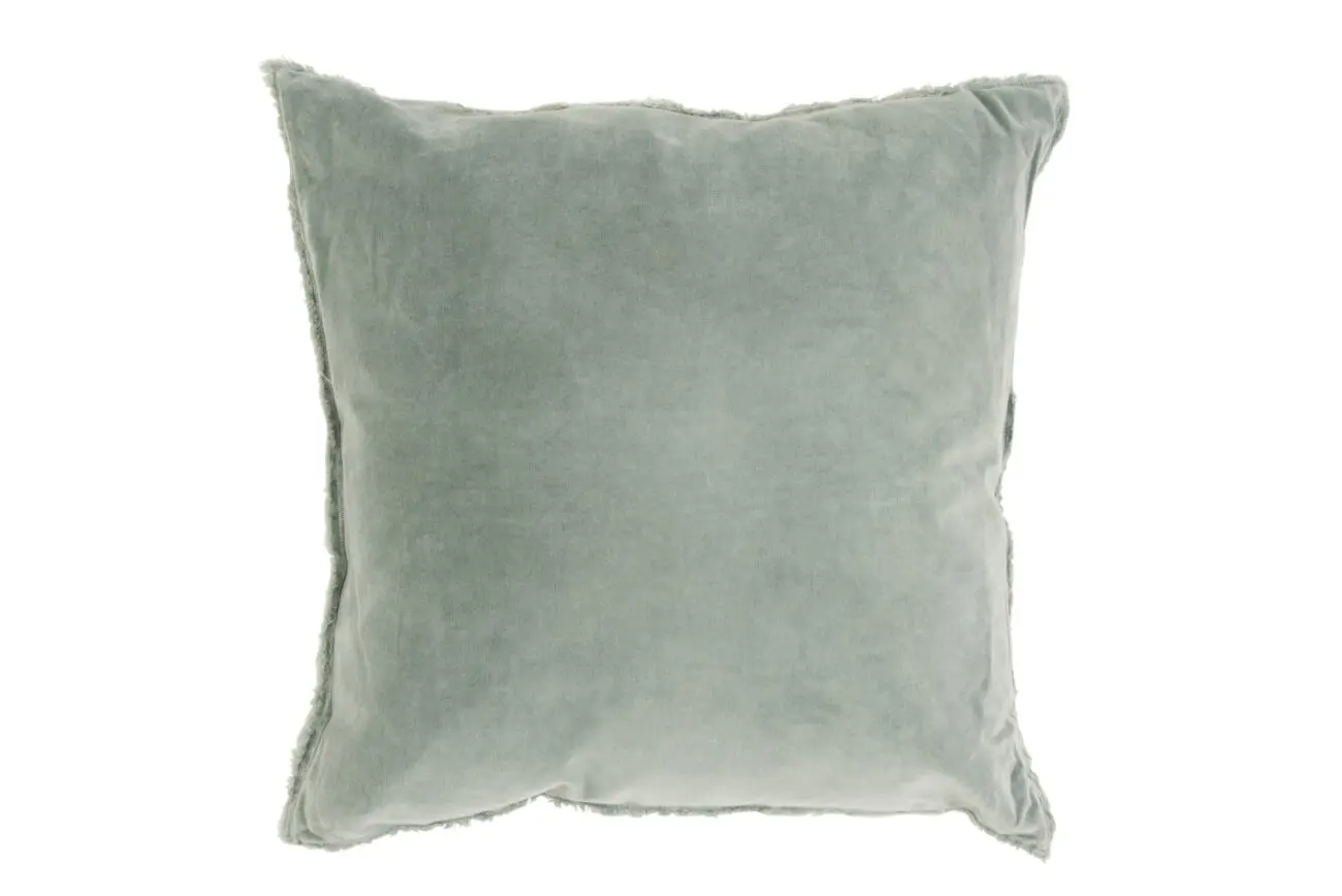 COUSSIN BORD COURT COTON/LIN BLEU/VERT
