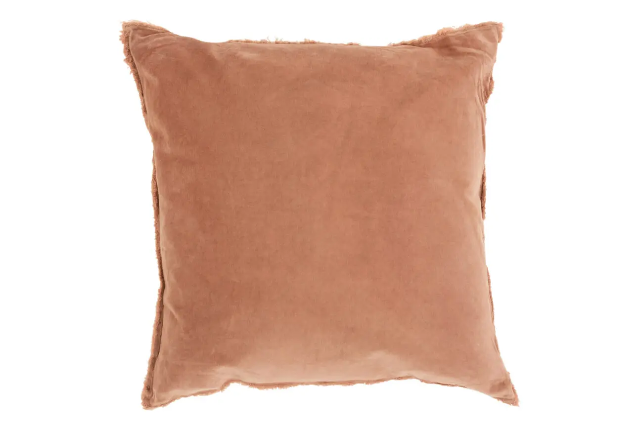 COUSSIN BORD COURT COTON/LIN ROUILLE
