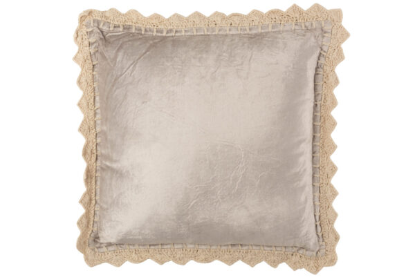 COUSSIN BORD VISCOSE CARRE GRIS