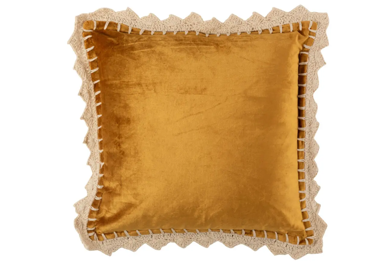 COUSSIN BORD VISCOSE CARRE OCRE