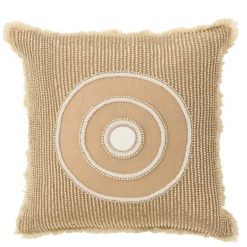 COUSSIN CERCLE IBIZA COTON BLANC/BEIGE