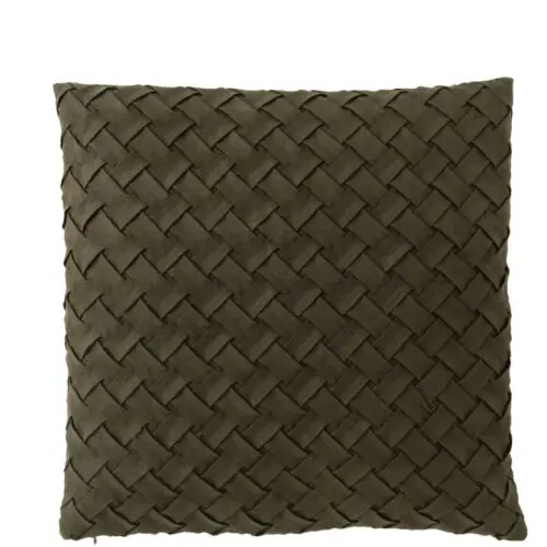 COUSSIN TISSE POLYESTER VERT