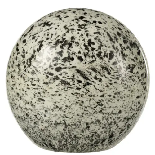 PRESSE-PAPIER TACHES VERRE BLANC/GRIS LARGE