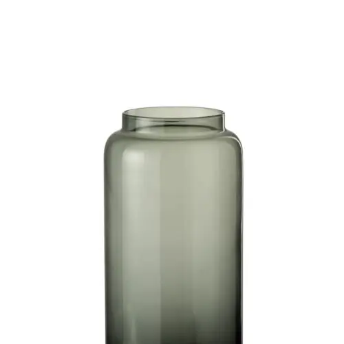 Vase noir VASE DROIT LONG VERRE GRIS SMALL