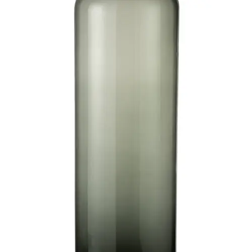 VASE DROIT LONG VERRE GRIS LARGE