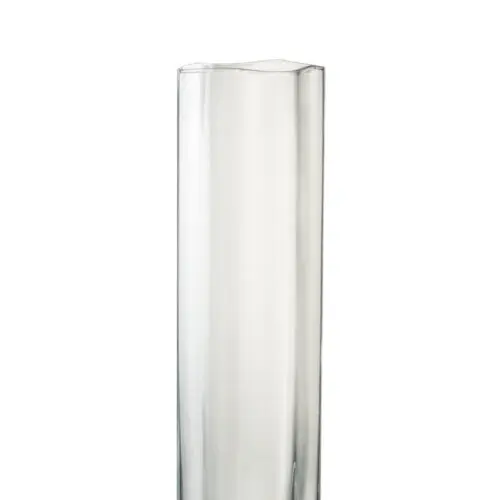 VASE DROIT CARRE TRANSPARENT LARGE