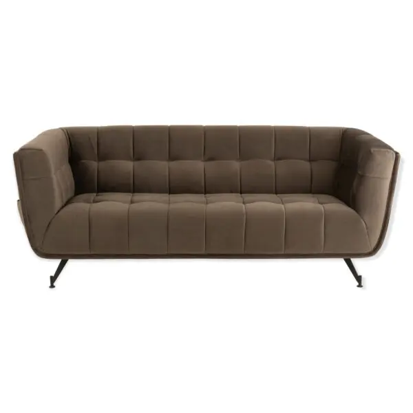 Canapé en velours gris foncé Bendetini