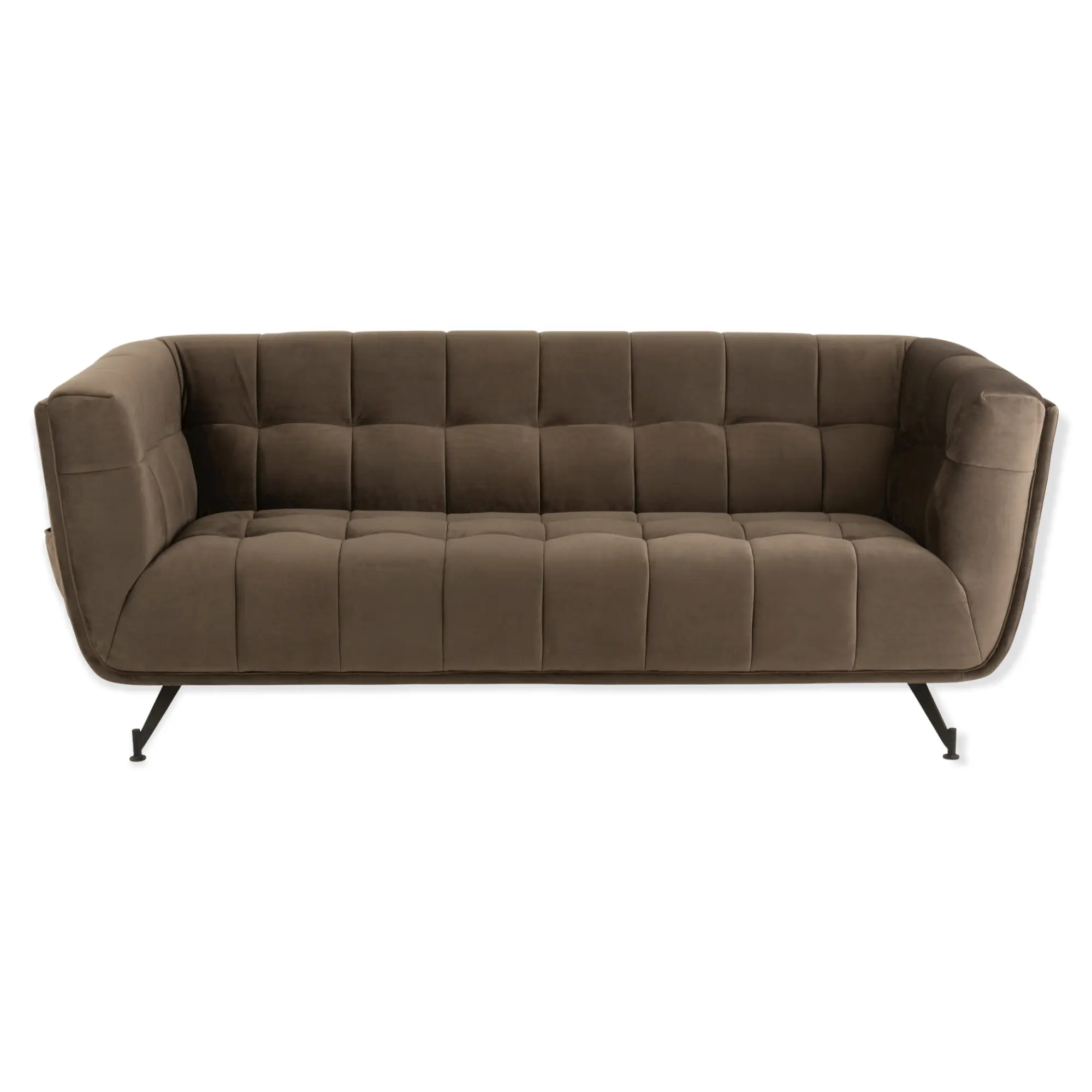 canapé en velours gris J-line