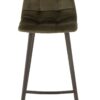 Chaise de bar Olivier - Métal/velours - Vert foncé – Image 5