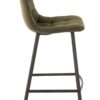 Chaise de bar Olivier - Métal/velours - Vert foncé – Image 4