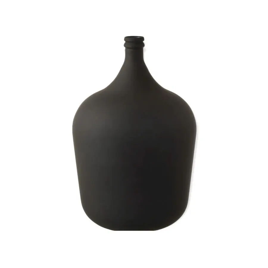 Vase Carafe - verre - Noir mat