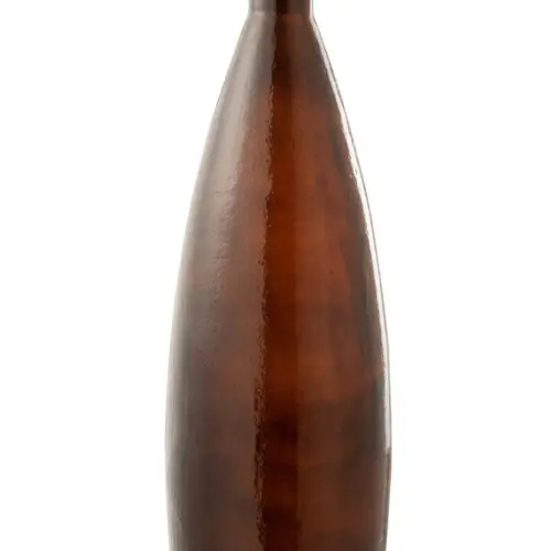 VASE OVALE VERRE MARRON