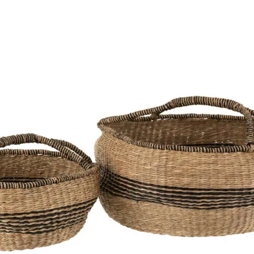 Panier rangement SET 2 PANIERS RONDS ZOSTÈRE NATUREL