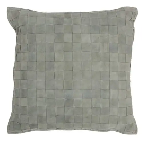 COUSSIN CARRE PETIT CUIR VERT