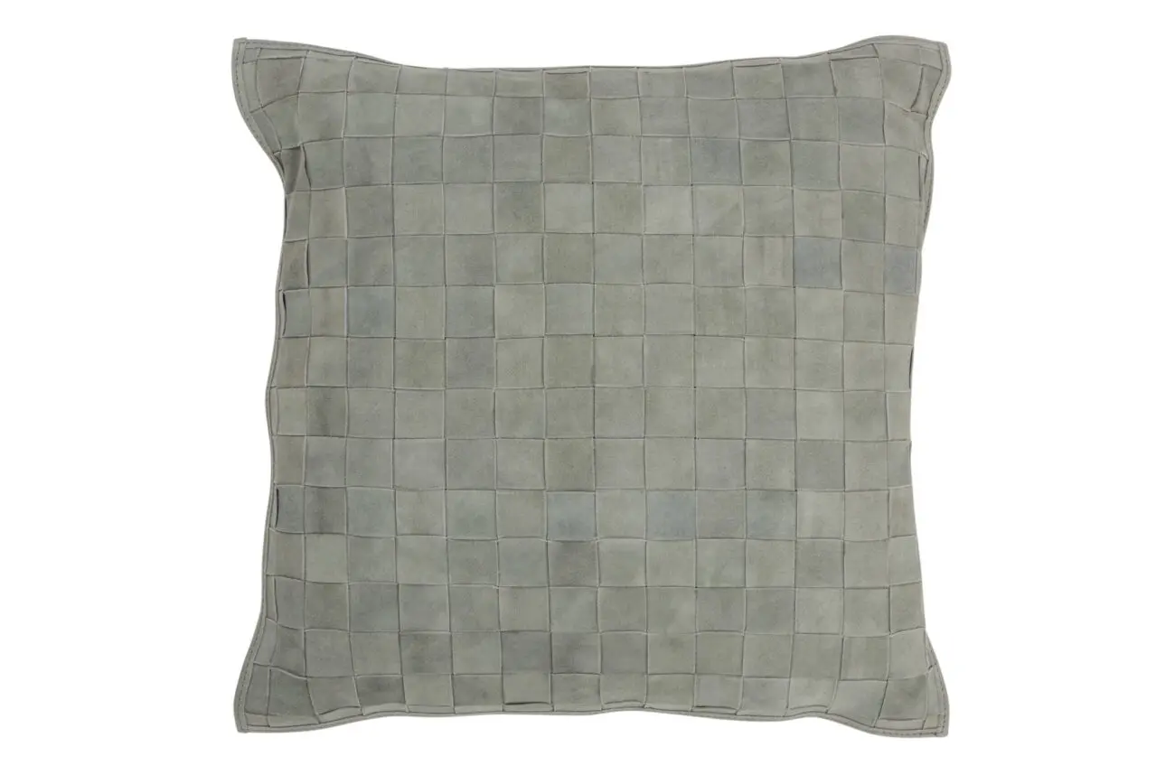 COUSSIN CARRE PETIT CUIR VERT