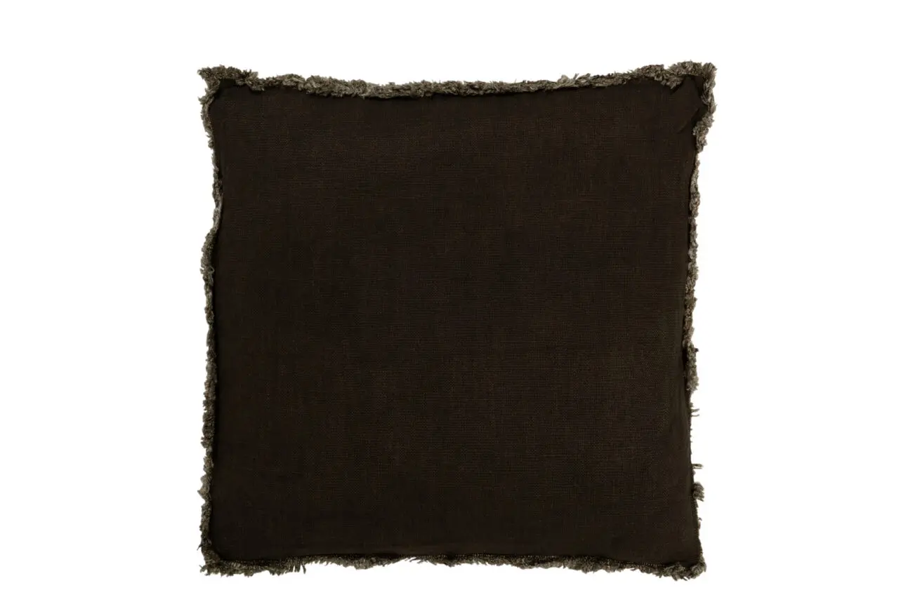 COUSSIN FRANGES CARRE COTON VERT