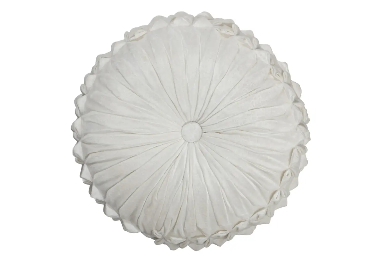 COUSSIN VIVA ROND POLYESTER BLANC