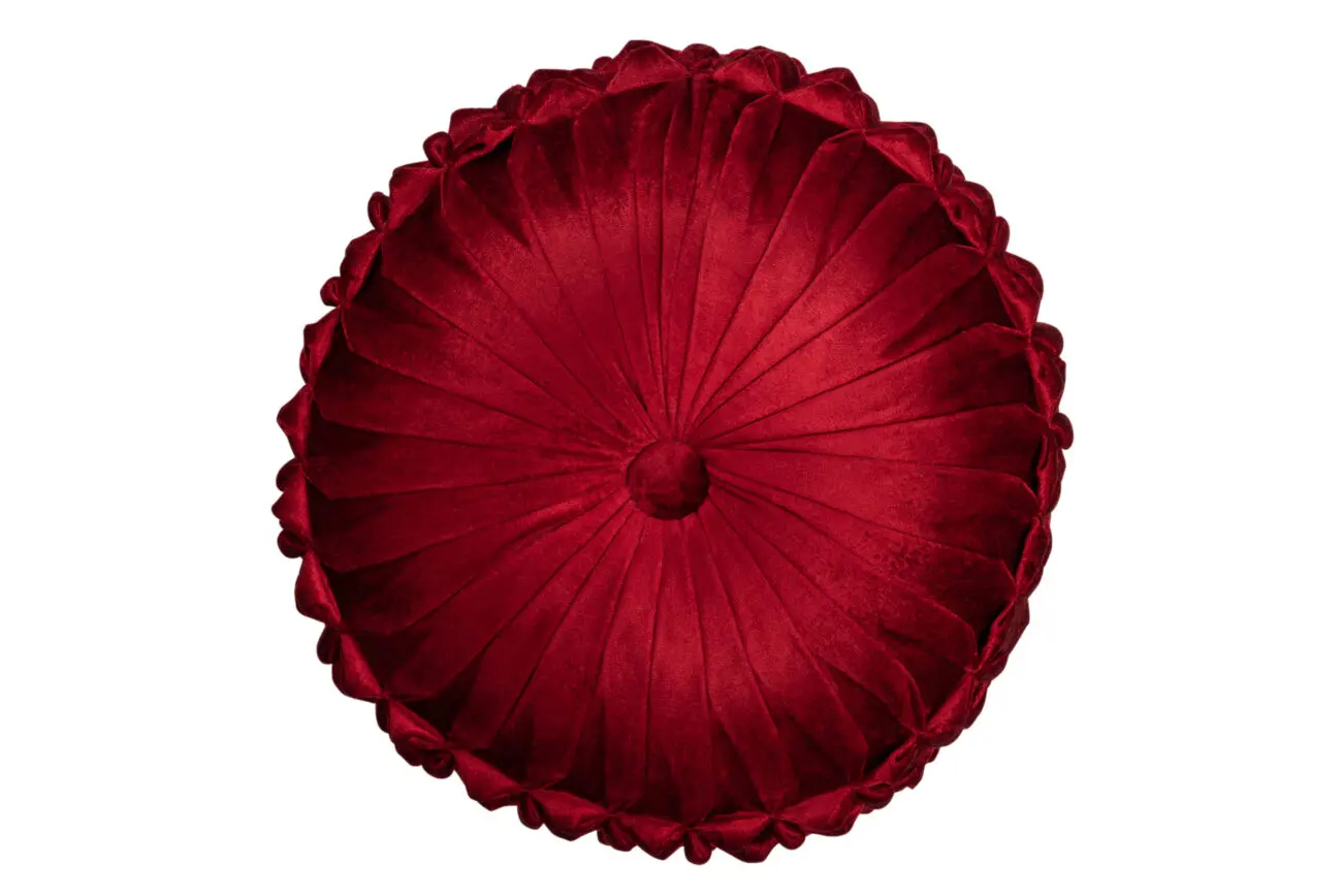 COUSSIN VIVA ROND POLYESTER ROUGE