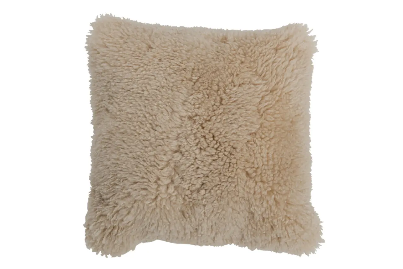 COUSSIN CARRE PEAU DE MOUTON CREME