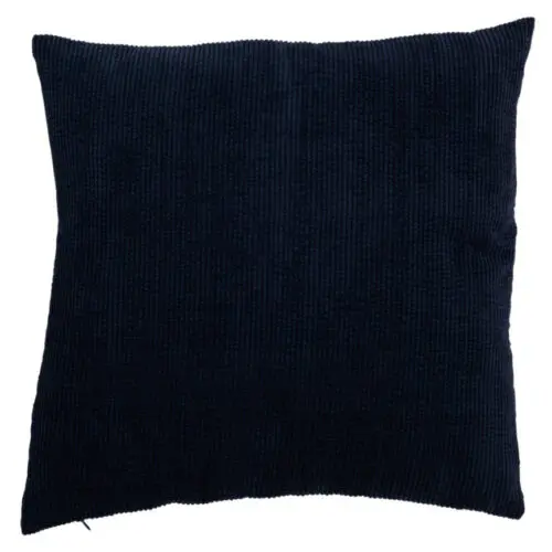 COUSSIN NERVURE CARRE VELOURS BLEU
