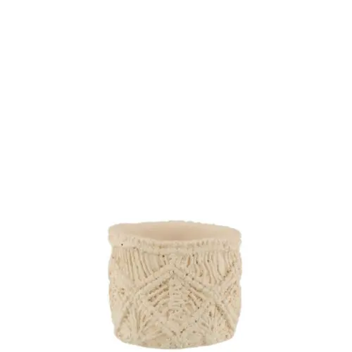 CACHEPOT IBIZA CIMENT BLANC EXTRA SMALL