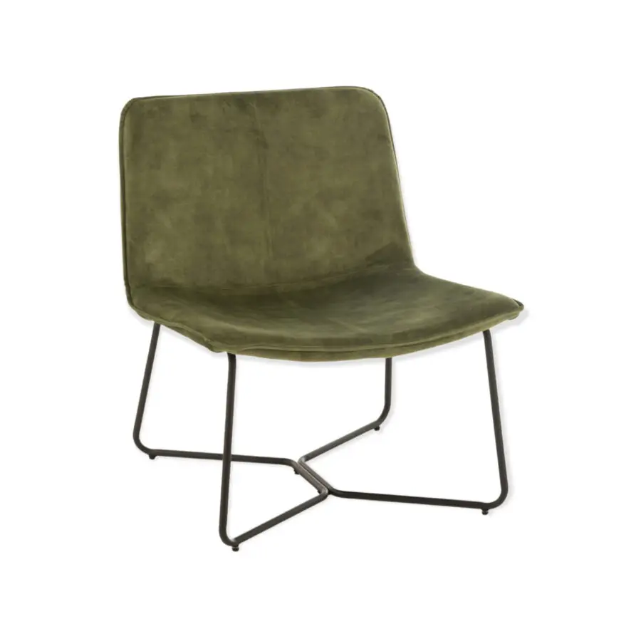 fauteuil en daim vert Isabel J-line