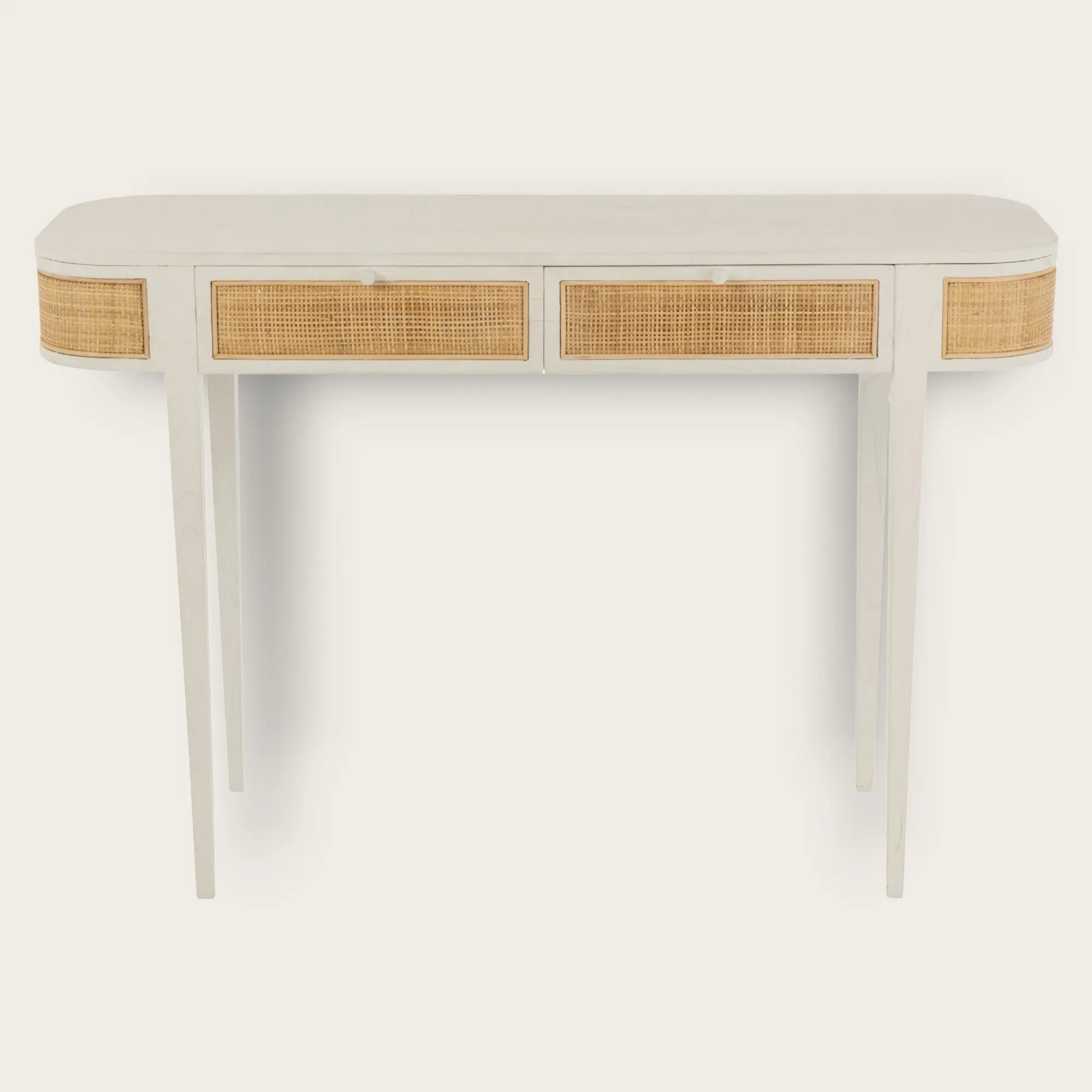 Console Molly bois exotique rotin blanc J-line