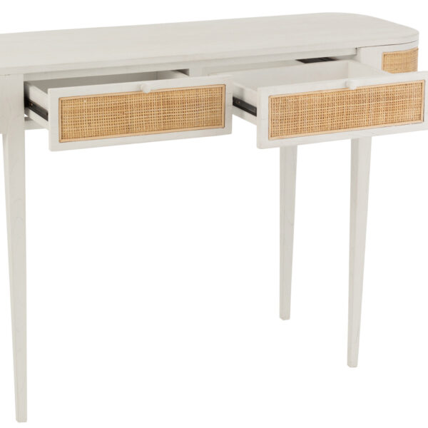 Console Molly bois exotique rotin blanc J-line – Image 2