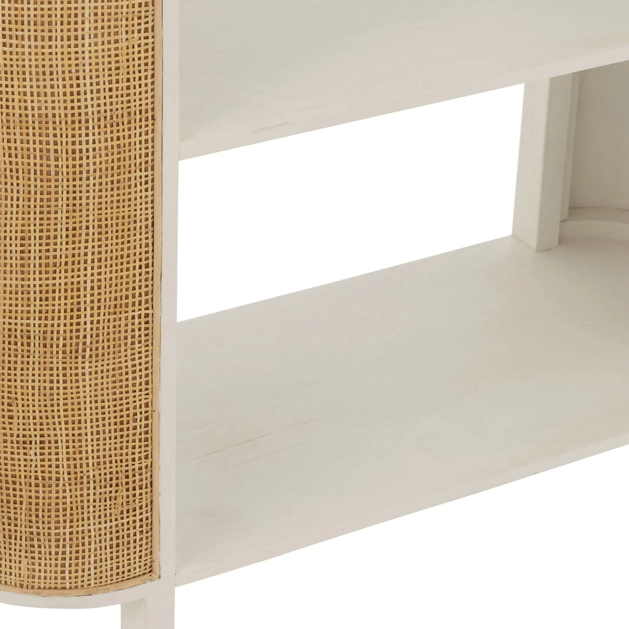 Etagère Molly bois exotique rotin blanc Etagère Molly bois exotique rotin blanc – Image 2