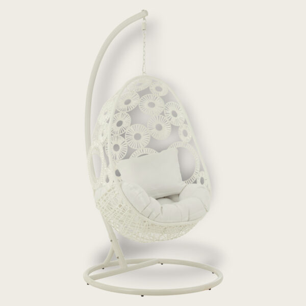 fauteuil suspendu roseau blanc Bula J-line