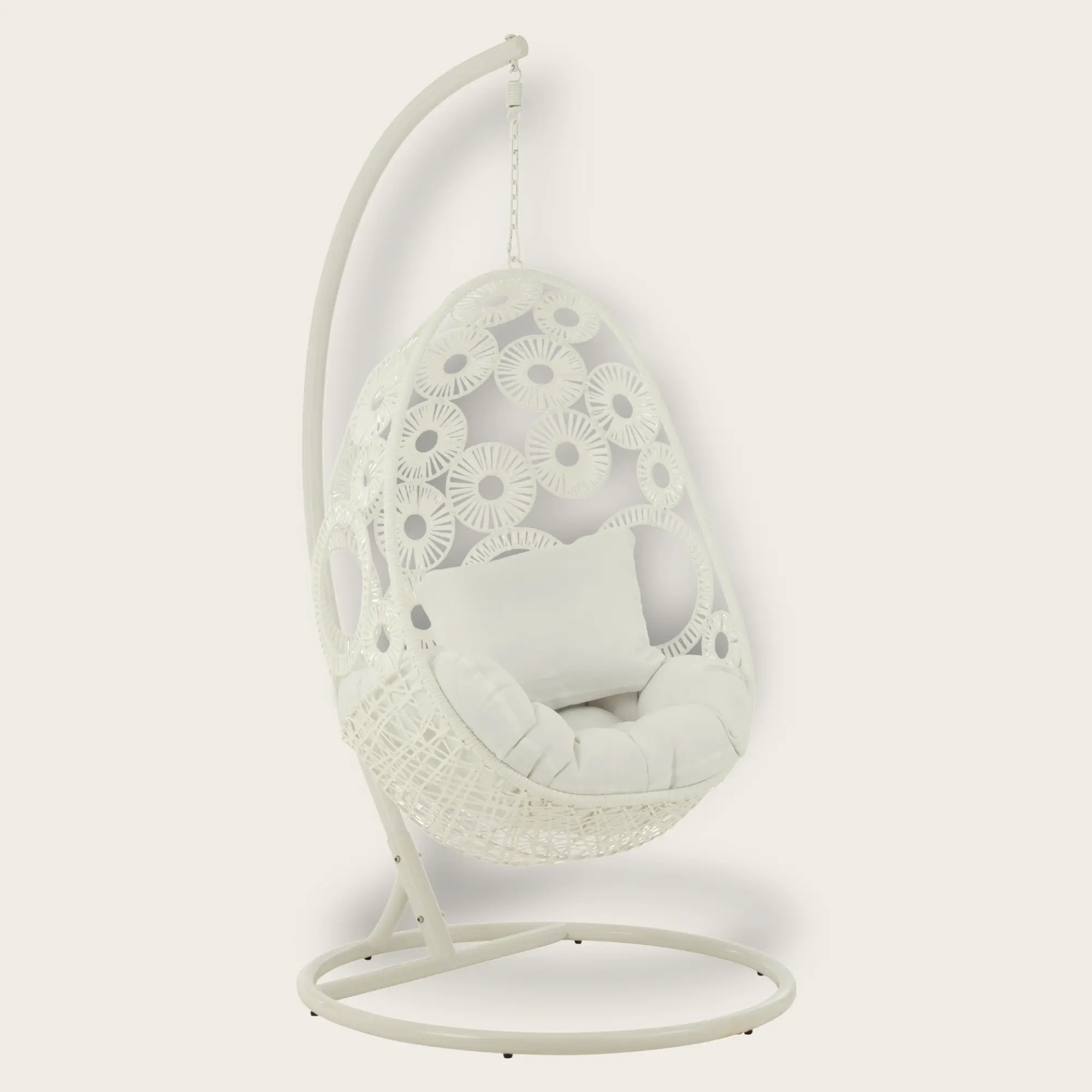 fauteuil suspendu roseau blanc Bula J-line