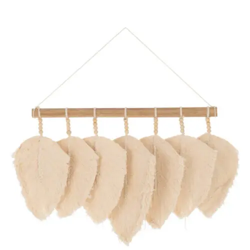 DECO MURALE 7 PLUMES EN COTON NATUREL
