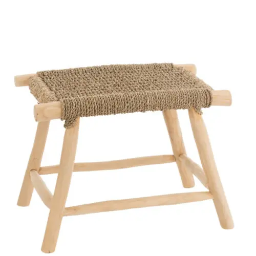 TABOURET TIMO HERB/TECK NATUREL LARGE