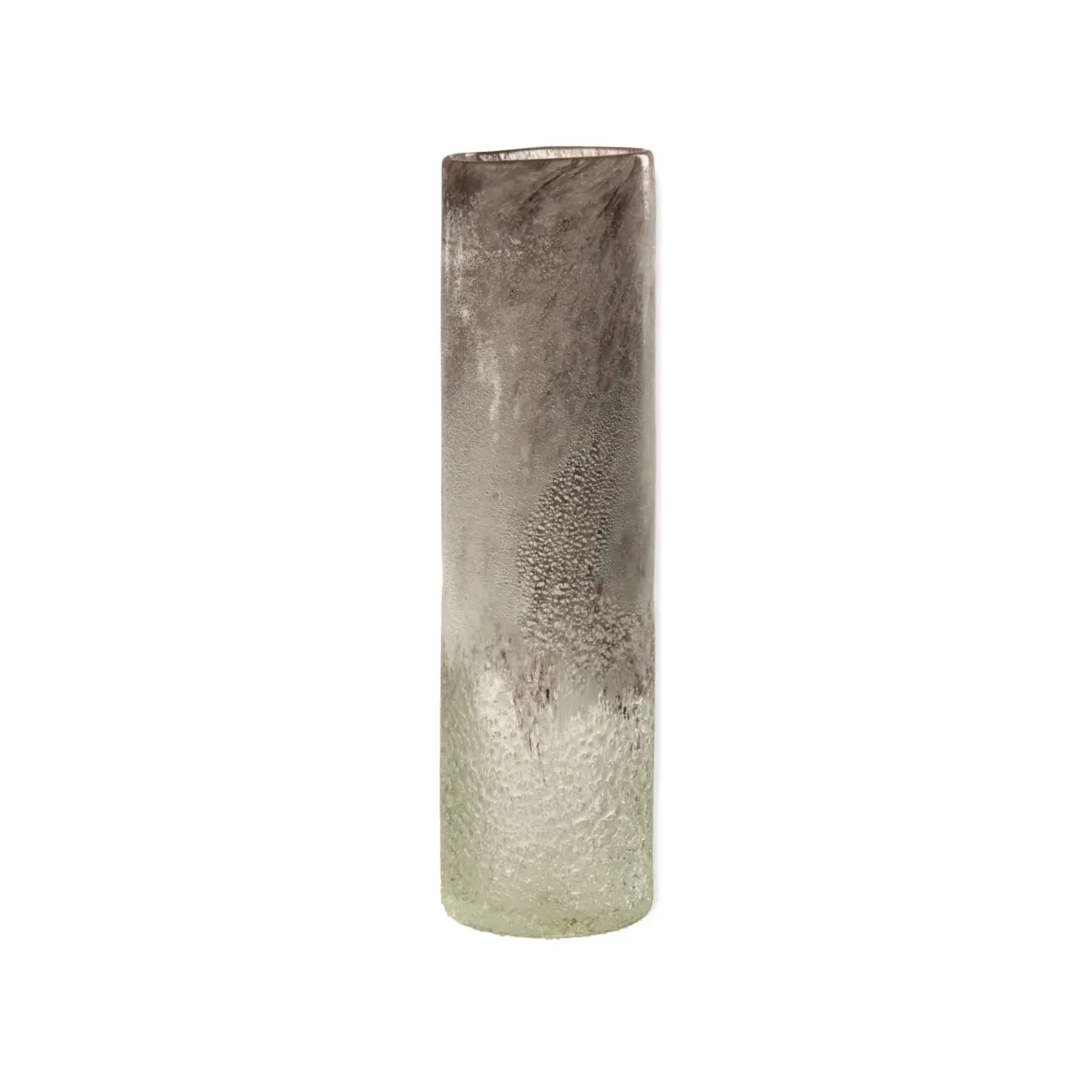 VASE SCAVO VERRE GRIS LARGE 41x12
