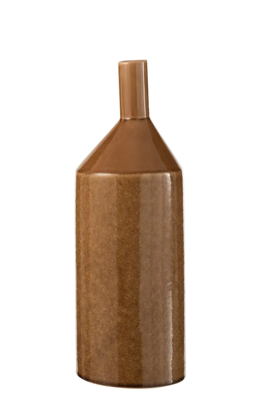 VASE HAUT CERAMIQUE MARRON S