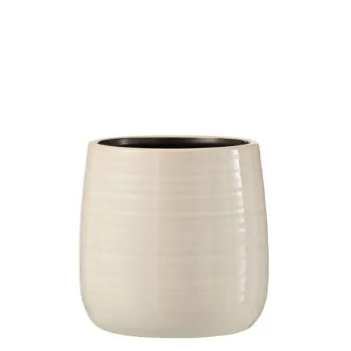 CACHEPOT UNI CERAMIQUE BLANC MEDIUM