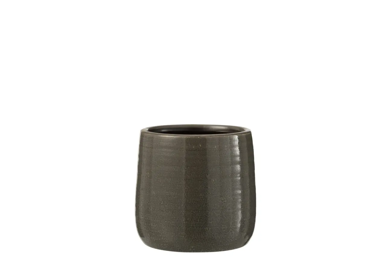 CACHEPOT UNI CERAMIQUE GRIS SMALL CACHEPOT UNI CERAMIQUE GRIS SMALL